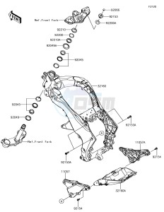 Z1000SX ZX1000WHF XX (EU ME A(FRICA) drawing Frame