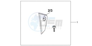 CBR1000RA9 E / ABS MKH REP drawing FAIRING SCUFF PAD