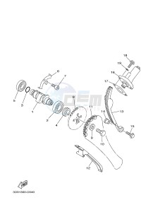 YBR125ED (51D3) drawing CAMSHAFT & CHAIN