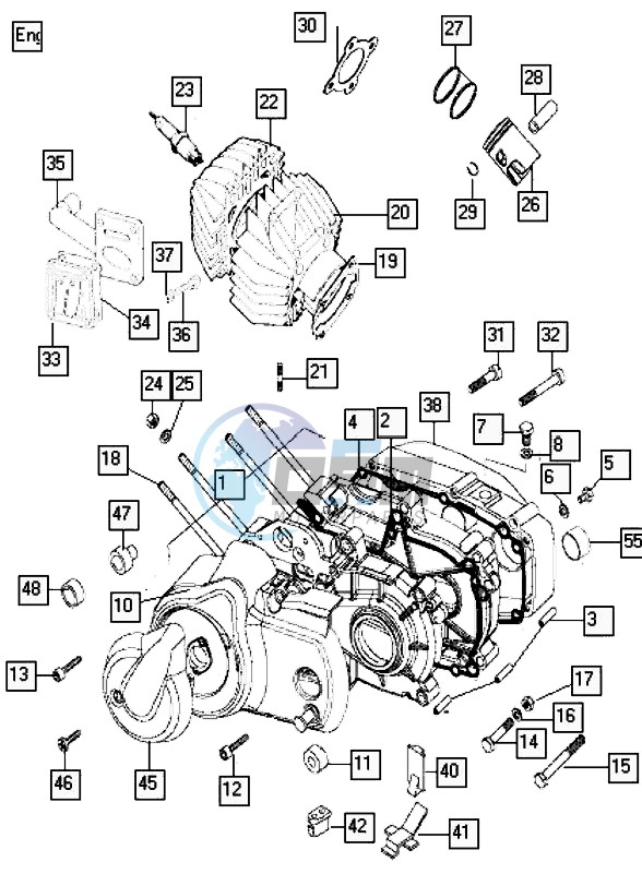 Crankcase-cylinder