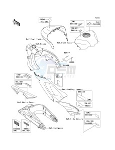 ZX636 C [NINJA ZX-6R] (C6F) C6F drawing LABELS