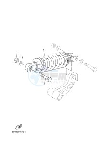 MTM850 MTM-850 XSR900 (B90R) drawing REAR SUSPENSION