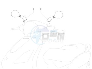 FLY 150 4T 3V IE (NAFTA) drawing Driving mirror/s