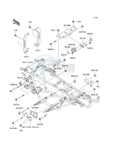 KVF 360 A [PRAIRIE 360 4X4] (A6F-A9F) A8F drawing ENGINE MOUNT