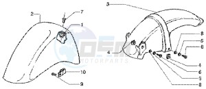 ET4 125 Leader drawing Front and rear mudguard