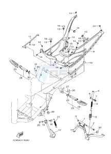 MW125A TRICITY 125 (2CMP 2CMR) drawing STAND & FOOTREST