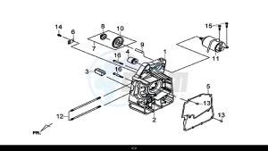 CRUISYM 300 (LV30W1-EU) (L8-M0) drawing R. CRANK CASE COMP