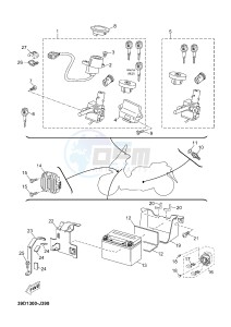 X-MAX125 XMAX 125 EVOLIS 125 (2ABB 2ABB) drawing ELECTRICAL 1