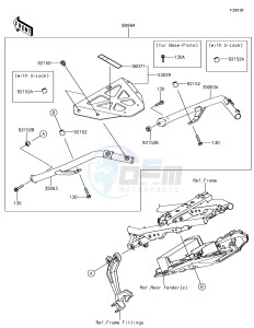 Z650 ER650HHF XX (EU ME A(FRICA) drawing Accessory(Topcase Bracket)