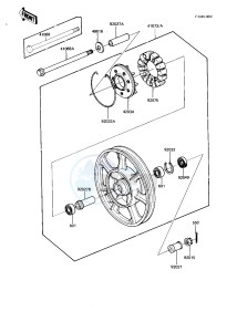 KZ 750 N [SPECTRE] (N1-N2) [SPECTRE] drawing REAR WHEEL_HUB