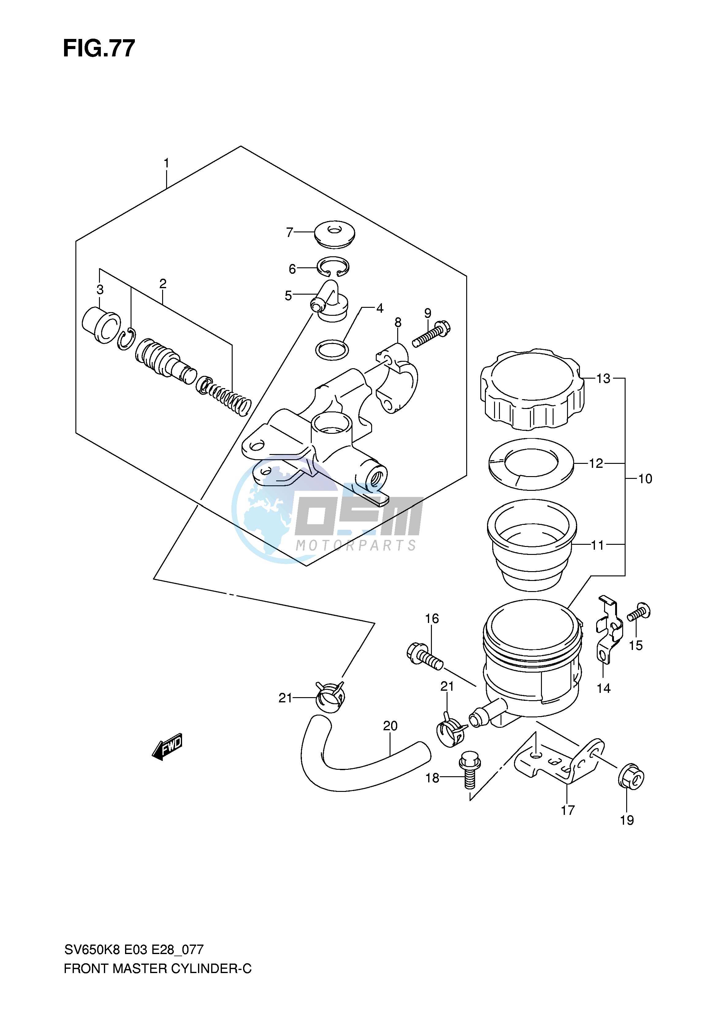 FRONT MASTER CYLINDER (SV650SAK8 SAK9 SAL0)