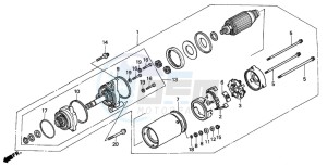 GL1500A GOLDWING ASPENCADE drawing STARTING MOTOR