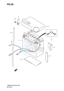 VS800 (E3-E28) INTRUDER drawing BATTERY