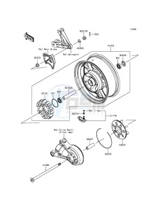 1400GTR ABS ZG1400EGF FR GB XX (EU ME A(FRICA) drawing Rear Hub