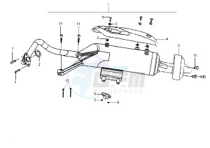 EURO MX - 150 cc drawing EXHAUST