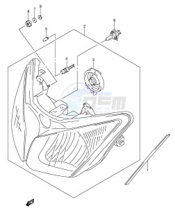 DL650 (E2) V-Strom drawing HEADLAMP (E19)