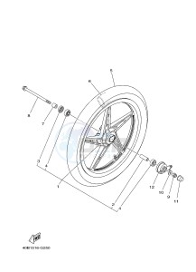 T110C (1DU8) drawing FRONT WHEEL