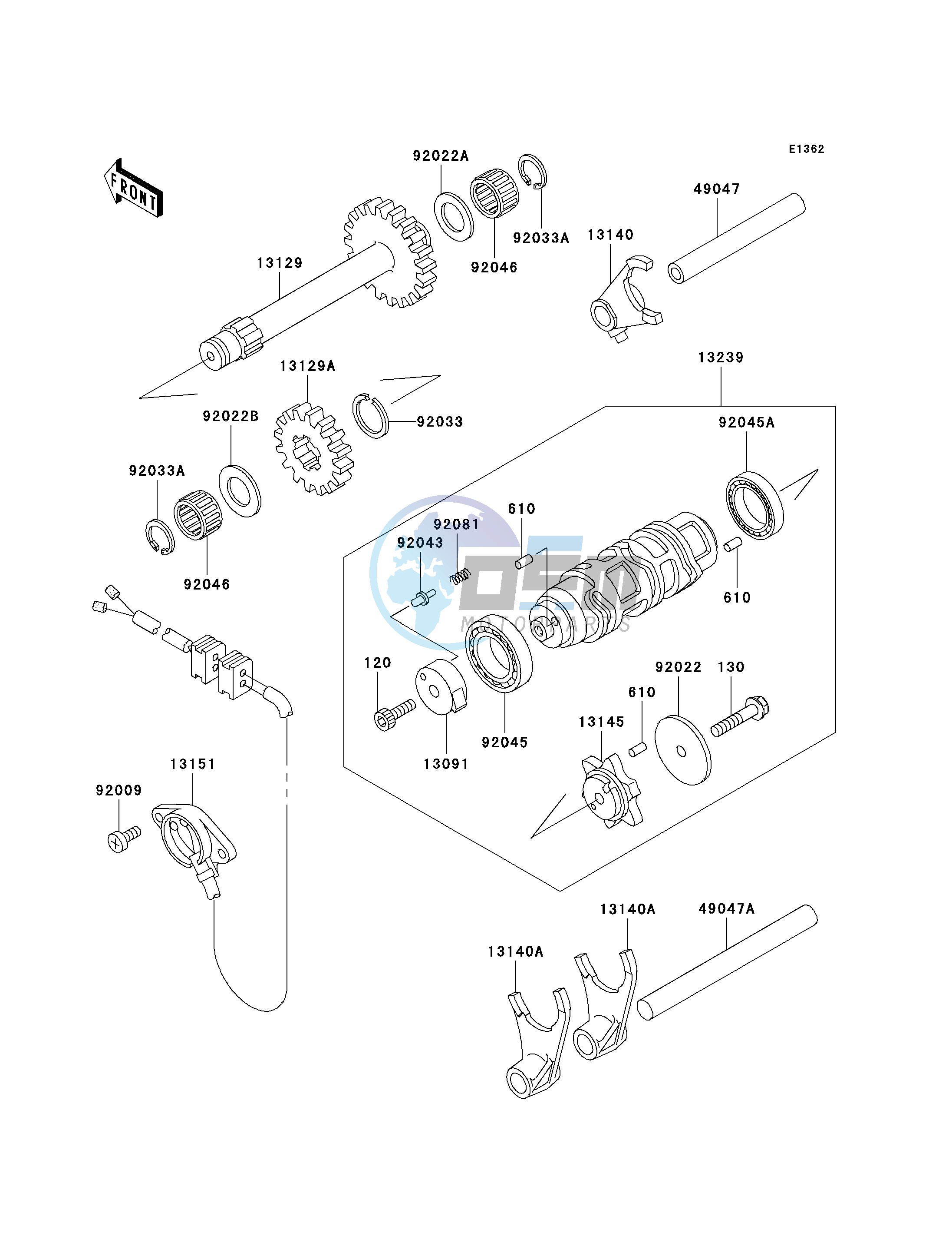 GEAR CHANGE DRUM_SHIFT FORK-- S- -