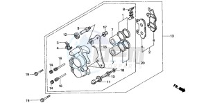 NSR75 drawing FRONT BRAKE CALIPER