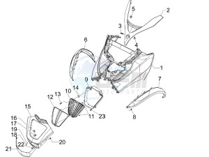 MP3 125 ibrido drawing Front shield