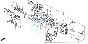 CN250 HELIX drawing FRONT BRAKE CALIPER