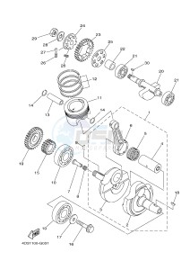 YFM250R YFM25RD RAPTOR 250 (1BTN 1BTP 1BTR) drawing CRANKSHAFT & PISTON