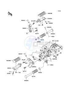 W800 EJ800ACFA GB XX (EU ME A(FRICA) drawing Footrests