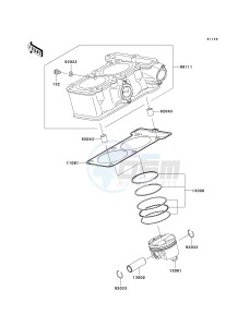 EX250 J [NINJA 250R] (J8F-J9FA) J9F drawing CYLINDER_PISTON-- S- -