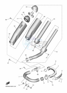 YZ450F (B2W6) drawing EXHAUST