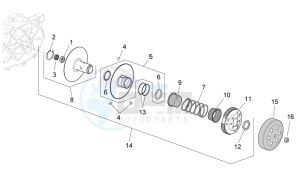 Scarabeo 100 4T e3 drawing Clutch