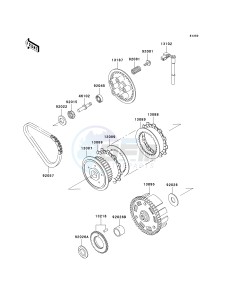 EX 500 D [NINJA 500R] (D6F-D9F) D6F drawing CLUTCH