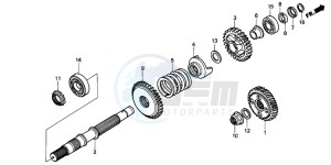 GL1500A GOLDWING ASPENCADE drawing FINAL SHAFT