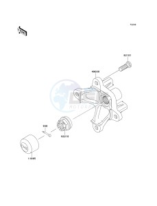 KVF 650 D ([BRUTE FORCE 650 4X4] (D6F-D9F) D8F drawing FRONT HUB