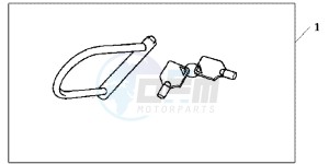 NC700SD NC700S Europe Direct - (ED) drawing U LOCK