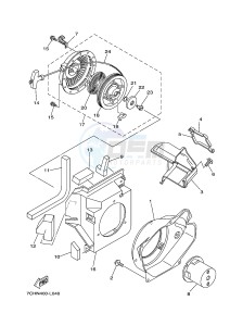 EF3000ISE GASOLINE I 177 (7CHS 7CHS) drawing AIR SHROUD & STARTER