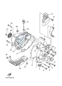 TT-R50E (BEG3) drawing CRANKCASE COVER 1