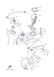 YFM700FWAD YFM700PSE GRIZZLY 700 EPS SPECIAL EDITION (2BGD 2BGE) drawing FUEL TANK