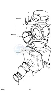 RM125 (N-T) drawing AIR CLEANER