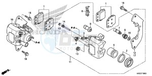 TRX420FE1F TRX420 Europe Direct - (ED) drawing FRONT BRAKE CALIPER