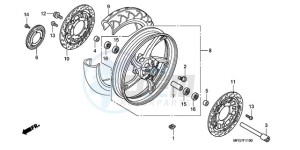 CB600FA39 UK - (E / ABS MKH ST) drawing FRONT WHEEL