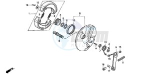 CB250 drawing FRONT BRAKE PANEL