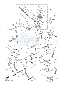 XJ6F ABS 600 DIVERSION F (ABS) (1DG3) drawing FRONT MASTER CYLINDER