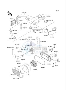 VN 750 A [VULCAN 750] (A6F) A6F drawing AIR CLEANER