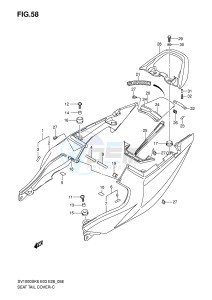 SV1000 (E3-E28) drawing SEAT TAIL COVER (SV1000SK6 SK7)