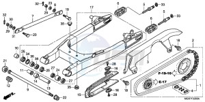 VT750SB drawing SWINGARM