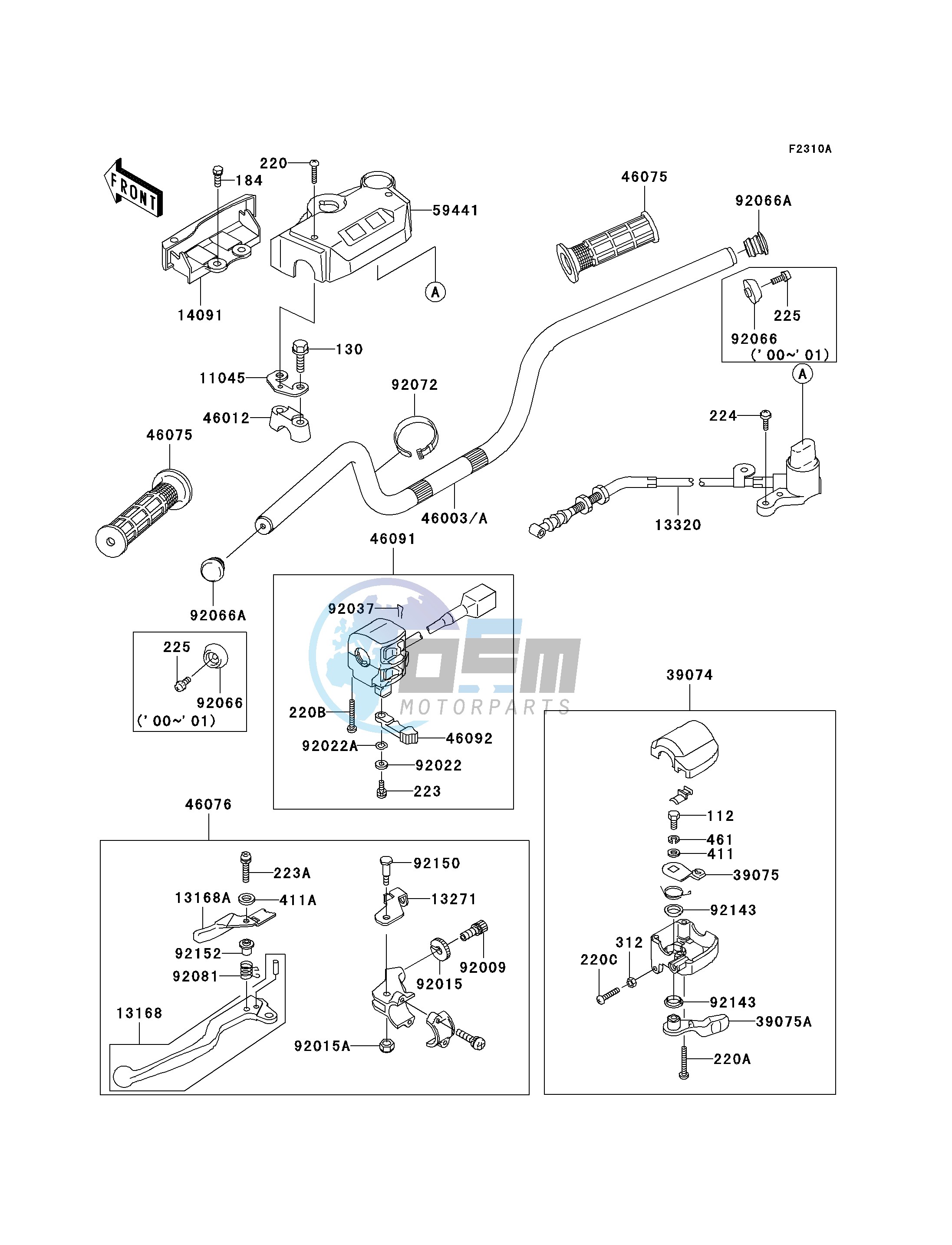 HANDLEBAR -- KLF300-C12 - C14- -     - -