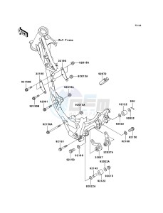 KX85 / KX85 II KX85B7F EU drawing Engine Mount