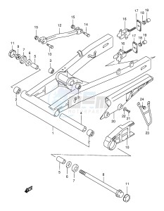 GSX750F (E2) drawing REAR SWINGING ARM