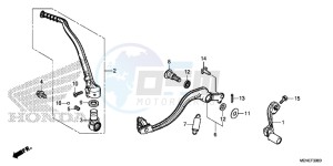 CRF450RG CRF450R Europe Direct - (ED) drawing PEDAL/KICK STARTER ARM