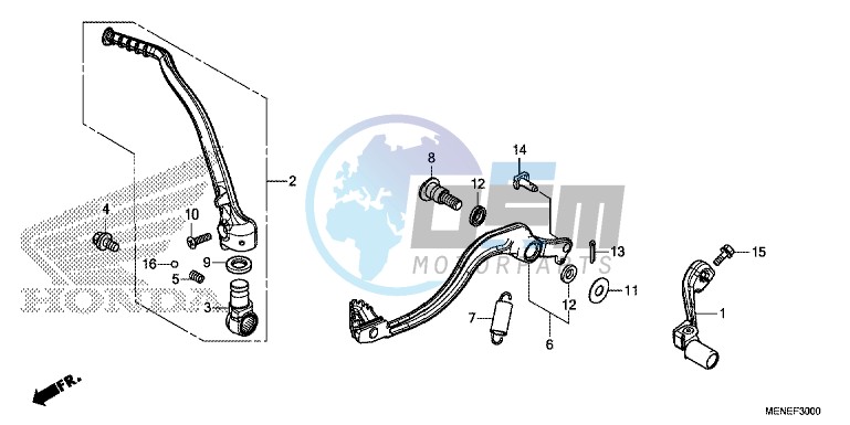 PEDAL/KICK STARTER ARM